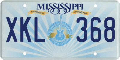 MS license plate XKL368