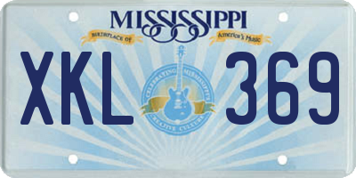 MS license plate XKL369