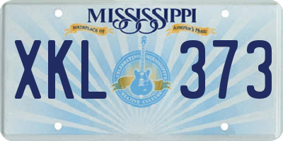 MS license plate XKL373