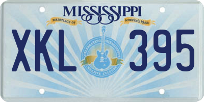 MS license plate XKL395