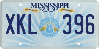 MS license plate XKL396