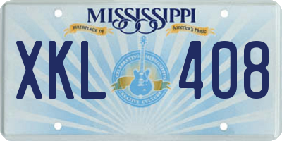 MS license plate XKL408