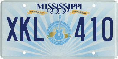 MS license plate XKL410