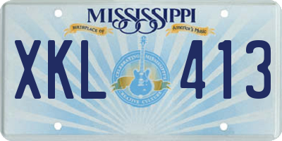 MS license plate XKL413