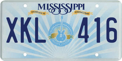 MS license plate XKL416
