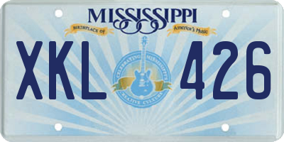 MS license plate XKL426