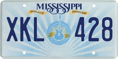 MS license plate XKL428
