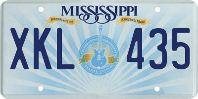 MS license plate XKL435