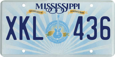 MS license plate XKL436