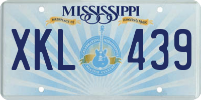 MS license plate XKL439