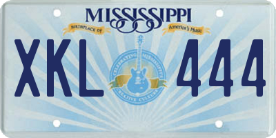 MS license plate XKL444