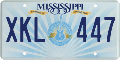 MS license plate XKL447