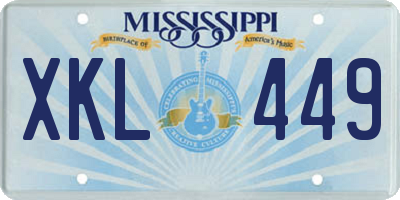 MS license plate XKL449