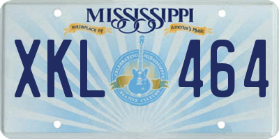 MS license plate XKL464