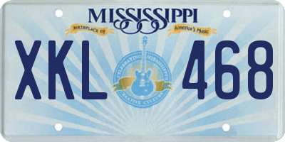 MS license plate XKL468