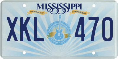 MS license plate XKL470