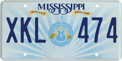 MS license plate XKL474