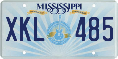 MS license plate XKL485