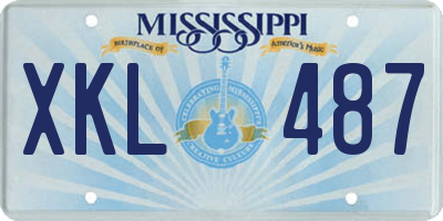 MS license plate XKL487