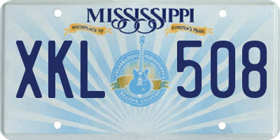 MS license plate XKL508