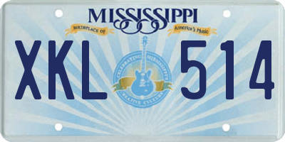 MS license plate XKL514
