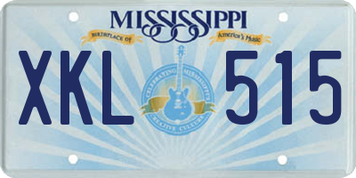 MS license plate XKL515