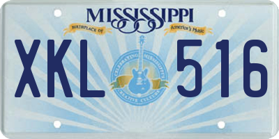 MS license plate XKL516
