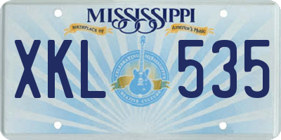 MS license plate XKL535