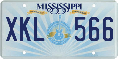 MS license plate XKL566