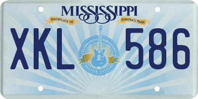 MS license plate XKL586