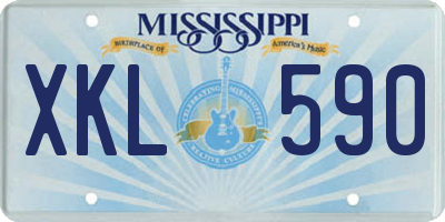 MS license plate XKL590