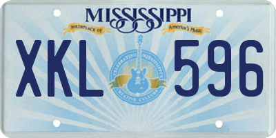 MS license plate XKL596