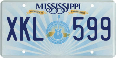 MS license plate XKL599