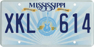 MS license plate XKL614