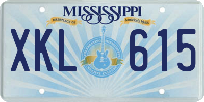 MS license plate XKL615