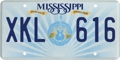 MS license plate XKL616