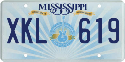 MS license plate XKL619