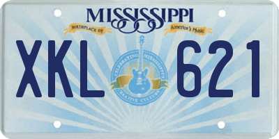 MS license plate XKL621