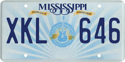 MS license plate XKL646