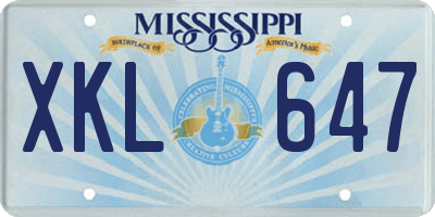 MS license plate XKL647