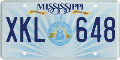 MS license plate XKL648