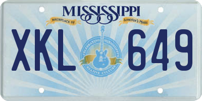 MS license plate XKL649