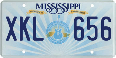 MS license plate XKL656