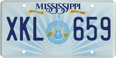MS license plate XKL659