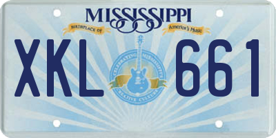 MS license plate XKL661