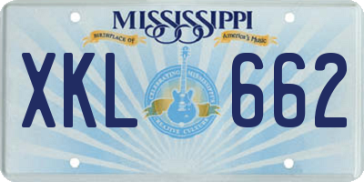 MS license plate XKL662