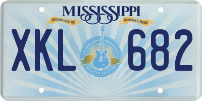 MS license plate XKL682