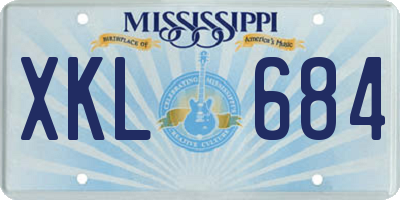MS license plate XKL684