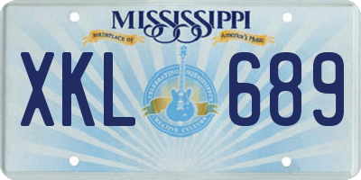 MS license plate XKL689