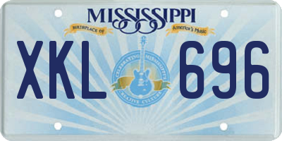 MS license plate XKL696